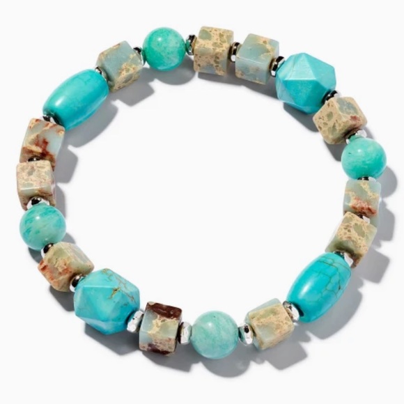 Kendra Scott Ember Bracelet in Variegated Turquoise Magnesite + earrings bundle - Picture 3 of 12